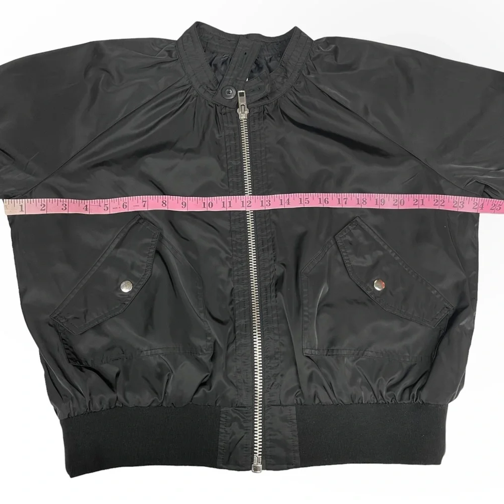 Free People ‘Midnight Bomber’ Full Zip Jacket in Black Size Medium - Picture 8 of 12